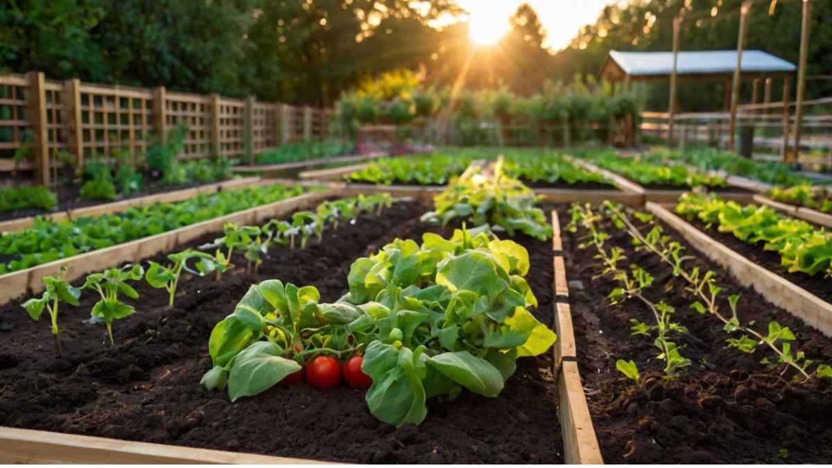 green vegetable garden